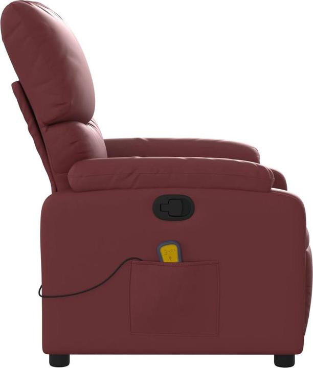 Image du produit VidaXL Fauteuil de massage vin rouge similicuir,Couleur : vin rouge,Matériaux