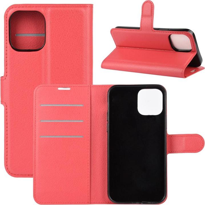 Produktbild Cover-Discount iPhone 12 mini - Leder Etui Hülle rot (Apple iPhone 12 mini)