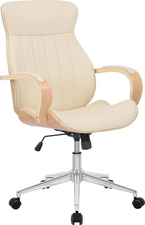 Image du produit CLP Chaise de bureau Melilla similicuir, natura/crème
