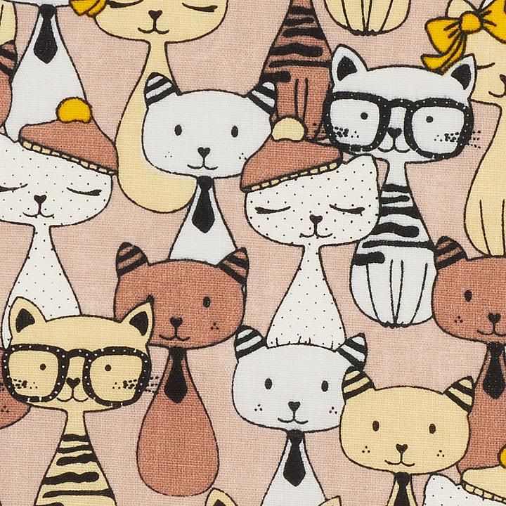 Image du produit VBS Tissu de coton "Funny Cats", largeur 140 cm, vendu au mètre