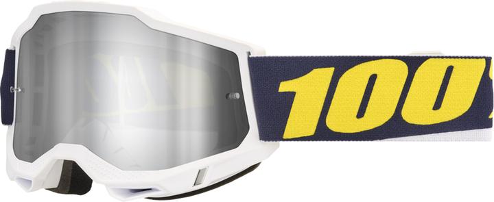 Produktbild 100% ACCURI 2 Goggle Torc (weiss-grau-gelb, Mirror Silver)