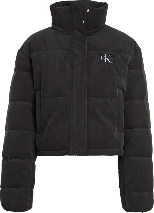 Produktbild Calvin Klein Corduroy Cropped Puffer Dames Jas - Zwart - Maat L (L)