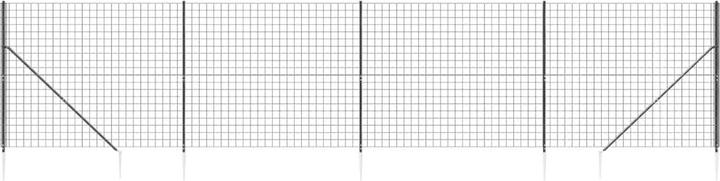 Actual product image VidaXL Maschendrahtzaun mit Bodenhülsen Anthrazit 1,4x10 m