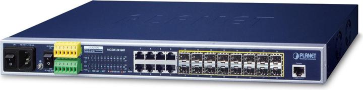 Actual product image Planet Managed Metro Ethernet Switch 16-port 100/1000Base-X SFP + 8-port 10/100/1000 Base-T L2/L4 (AC+2... (8 Ports)