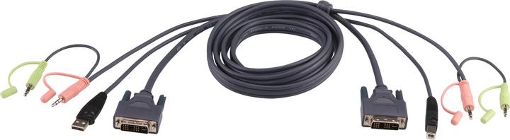Actual product image Aten 2L-7D03UD: USB-DVI Dual KVM Cable 3M