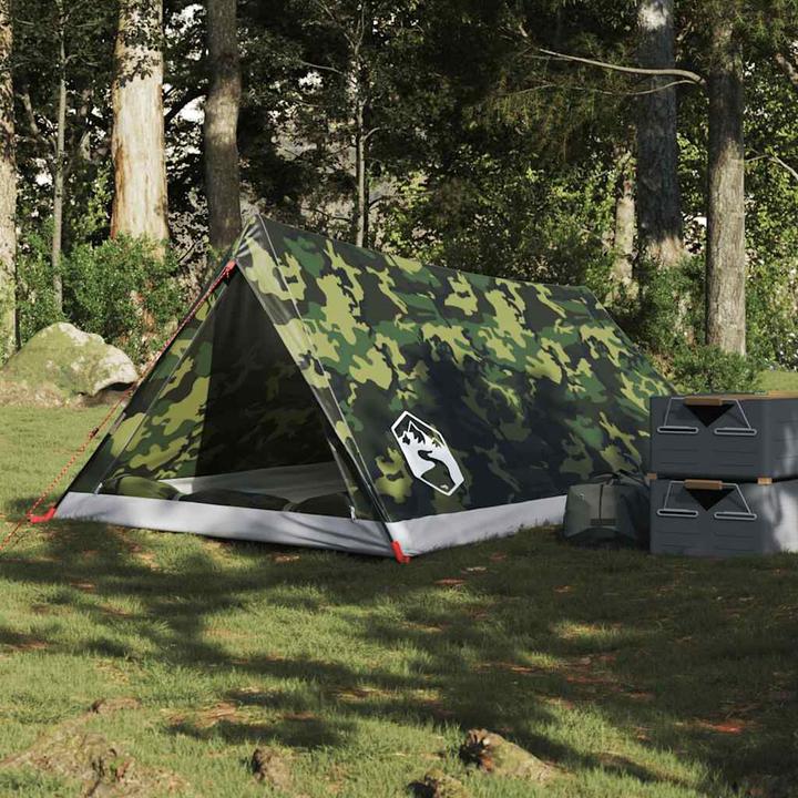 Actual product image VidaXL Camping tent 2 person camouflage pattern waterproof (Dome tent, 1.40 kg, 2 persons)