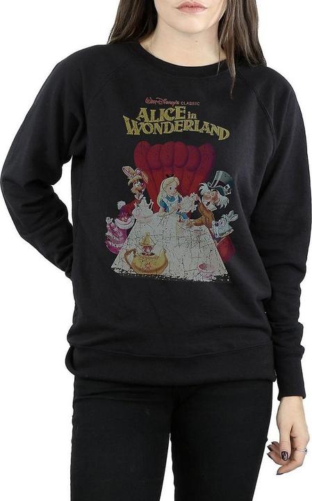 Alice In Wonderland Poster Retro Sweatshirt aus Baumwolle (XXL)