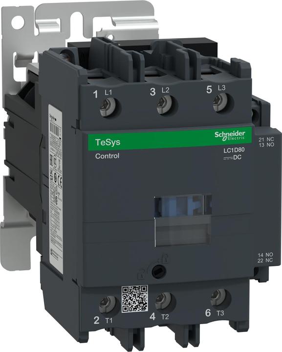 Schneider Electric Contactor 3-pole NO contact 80A 24VDC