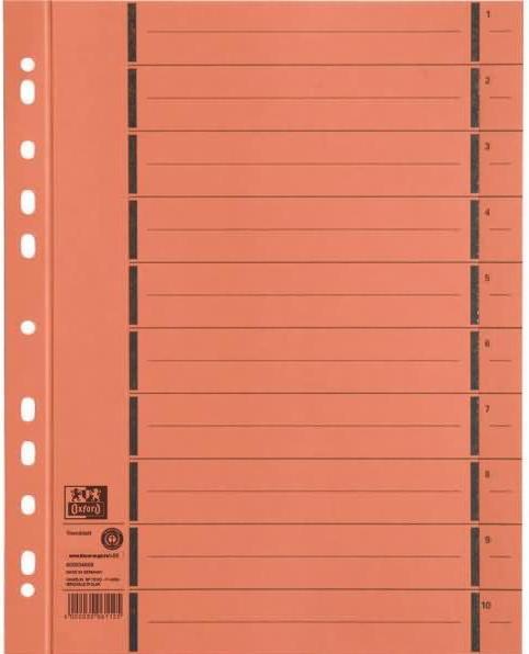 Image du produit Elba FEUILLES DE SÉPARATION OE 100 PCS (06456OG 400004669)