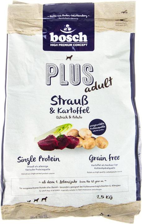 Immagine prodotto Bosch Petfood Alta Premium PLUS Cibo secco senza cereali per struzzi e patate (Adulto, 1 pz., 2500 g)