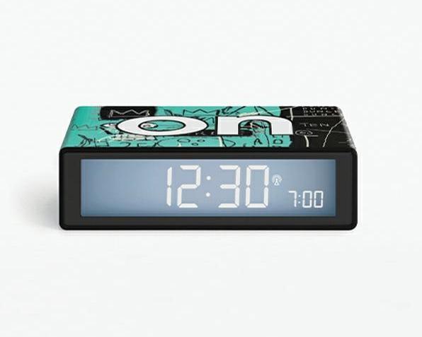 Lexon Flip+ X JMB Budzik sterowany radiowo czarny/equals pi LR150BSQ-B