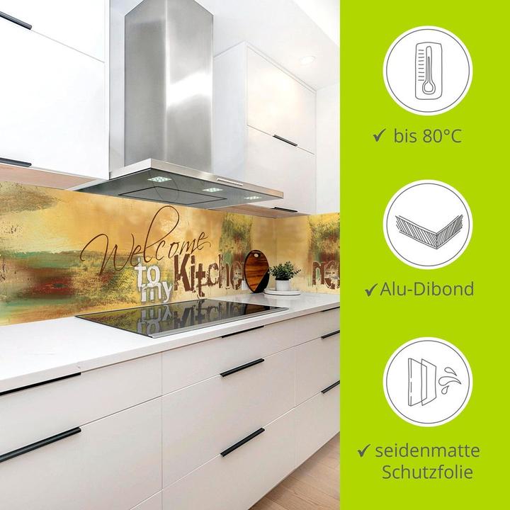 Image du produit Artland Dos de cuisine en aluminium Bienvenue dans ma cuisine