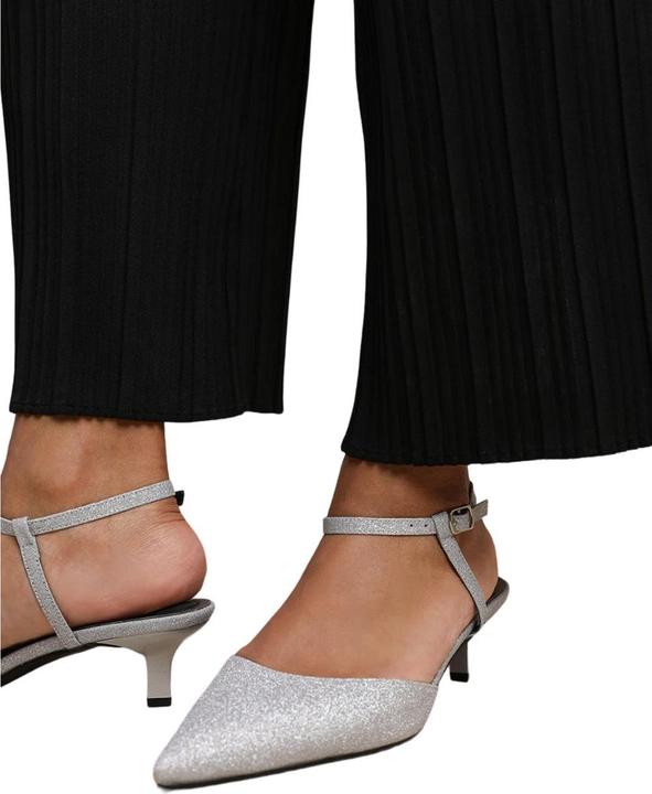 Actual product image Where's That From Womens/Ladies Malta Glitter Faux Leather Ankle Strap Kitten Heel Sandals (37)