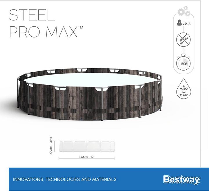 Immagine prodotto Bestway Acciaio Pro Max (Ø 366 x 100 cm)