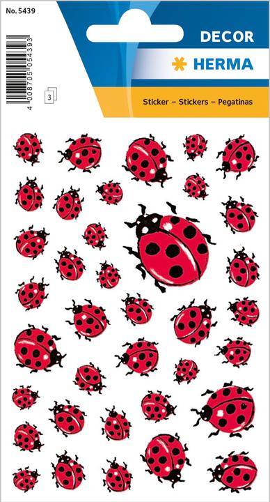 Actual product image Herma Ladybird stickers