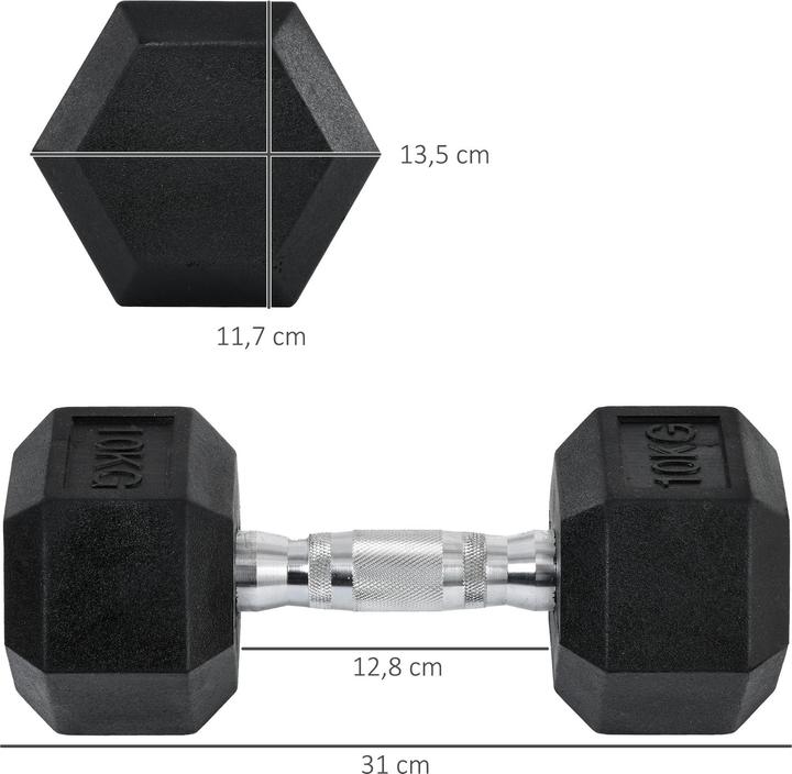 Produktbild Homcom Sechseck-Hantel (2 x 10 kg)
