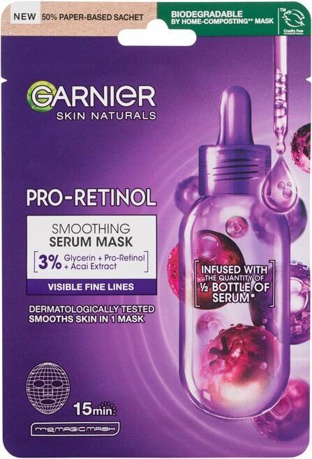 Immagine prodotto Garnier Skin Naturals Pro-Retinol Smoothing Serum Mask - Maschera viso levigante 22,0g