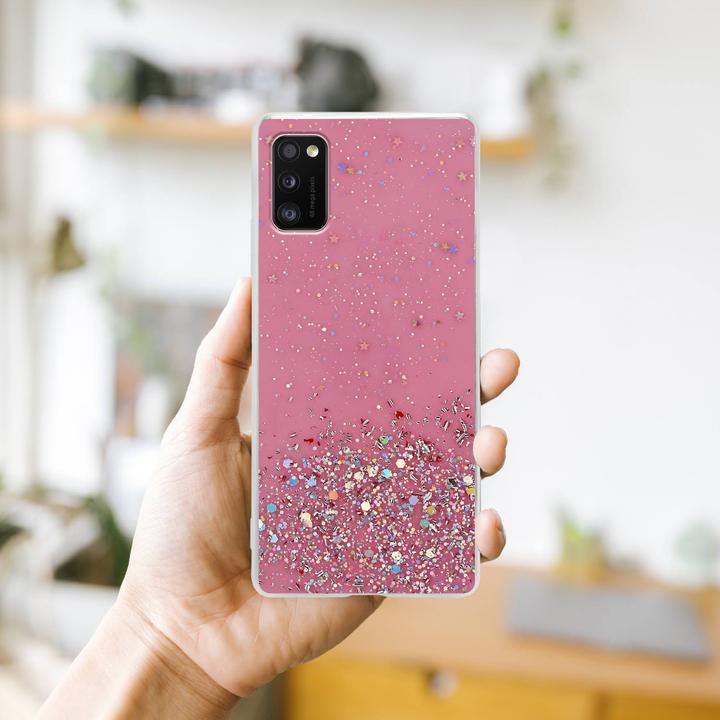 Actual product image Cadorabo TPU cover sparkling glitter (Samsung Galaxy A41)