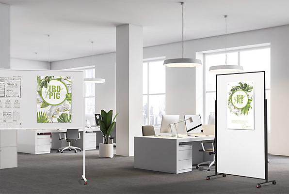 Image du produit Magnetoplan MAGNETOP. Tableau blanc design Vario 1181100 Acier, mobile 1000x1800mm (1000 x 1800 mm)
