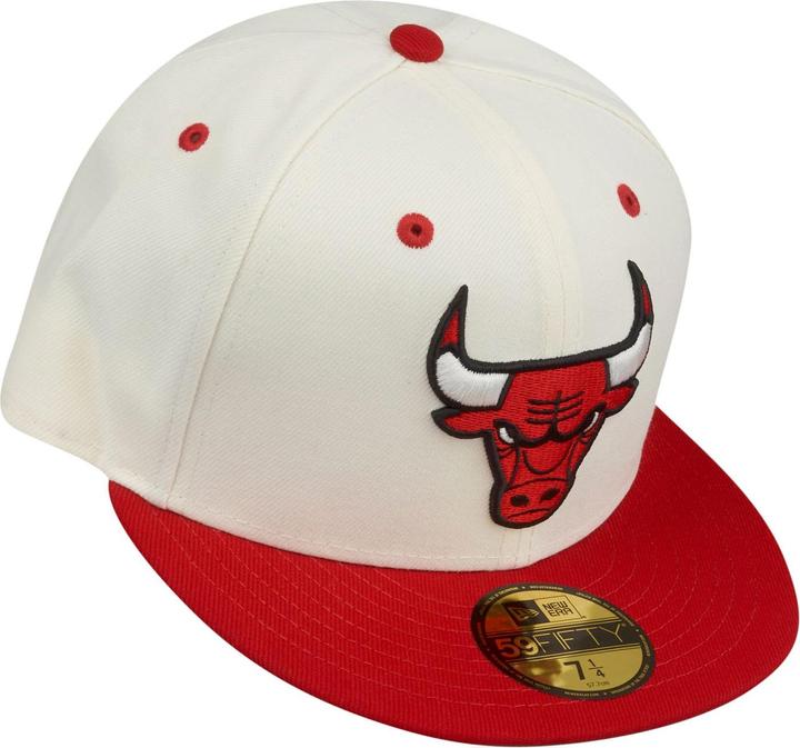 Produktbild New Era 59Fifty Fitted Cap Chicago Bulls beige / rot - 7 (7)