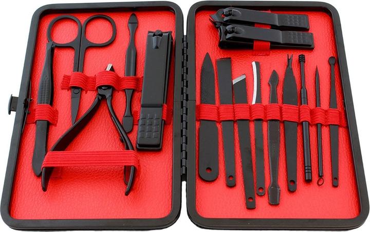 TopShine Rotes Maniküre-Set 16-teilig