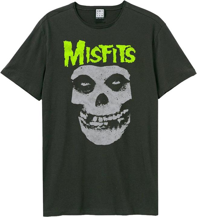 Actual product image Amplified Unisex Adult Neon Skull Misfits T-Shirt (3XL)