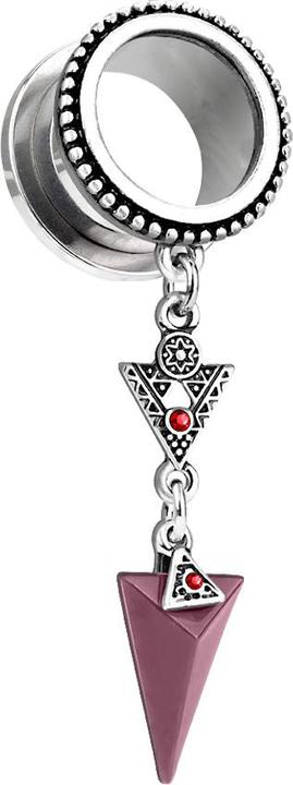 Produktbild Star Piercing Flesh Tunnel Anhänger mit Pfeil (Messing, Chirurgenstahl 316L)