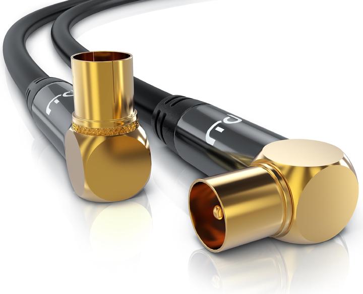 Image du produit Primewire Câble d'antenne HDTV | Câble coaxial Premium 135dB / 75 Ohm | FullHD / 4k Ultra HD | Câble TV (85 dB, Câble d'antenne)