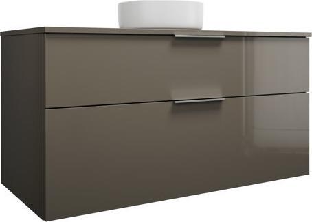 Grigio lucido / Grigio lucido, Maniglia cromata G0146