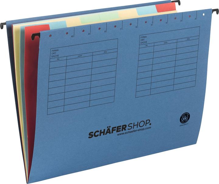 Image du produit Schäfer Shop Dossier suspendu à compartiments, pour formats jusqu'à DIN A4, carton (A4, 5 x)