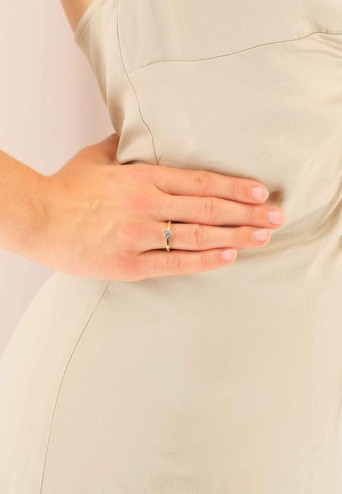 Actual product image Muau Ring frame setting (54, 750/18 K Gold)