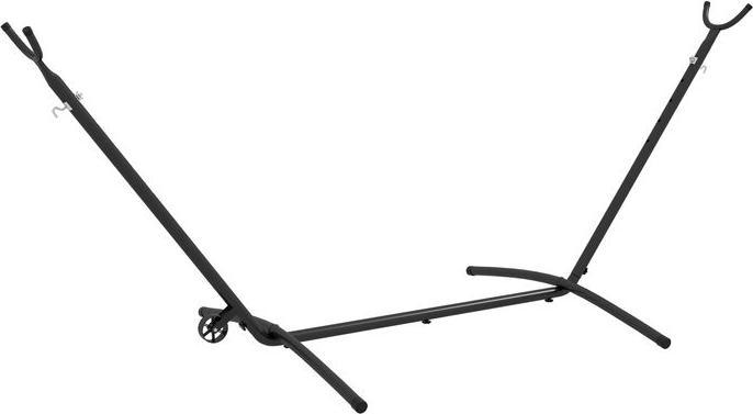 Actual product image Swisshandel24 Hängemattengestell mit Rollen, verstellbare Haken, bis 220 kg belastbar, stabiler Stahl (220 kg)