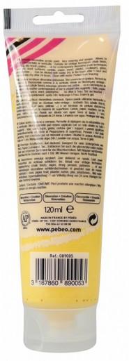 Actual product image Pebeo Decocrème Matt acrylic paint (Sunflower yellow, 120 ml)