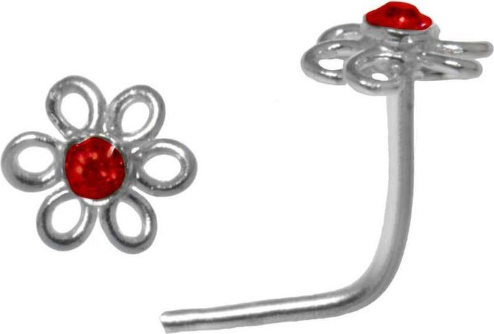 Bijouteria Nasenpiercing (Silber 925, Kristall)