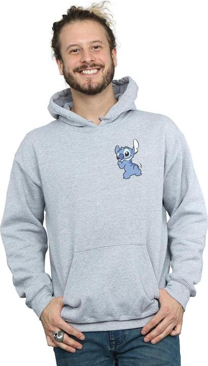 Actual product image Disney Mens Lilo And Stitch Stitch Backside Breast Print Hoodie (XL)