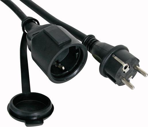 Image du produit Perel CÂBLE DE RACCORDEMENT EN GOMME - 5 m - 3G2.5 - CONTACT DE PROTECTION (SYSTÈME ALLEMAND) (5 m)