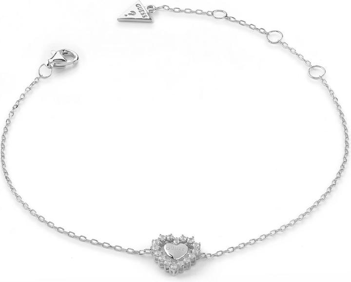 Actual product image Guess 10MM JARDIN HEART & CRYS BR Bracelet (18.50 cm, Sterling Silver)