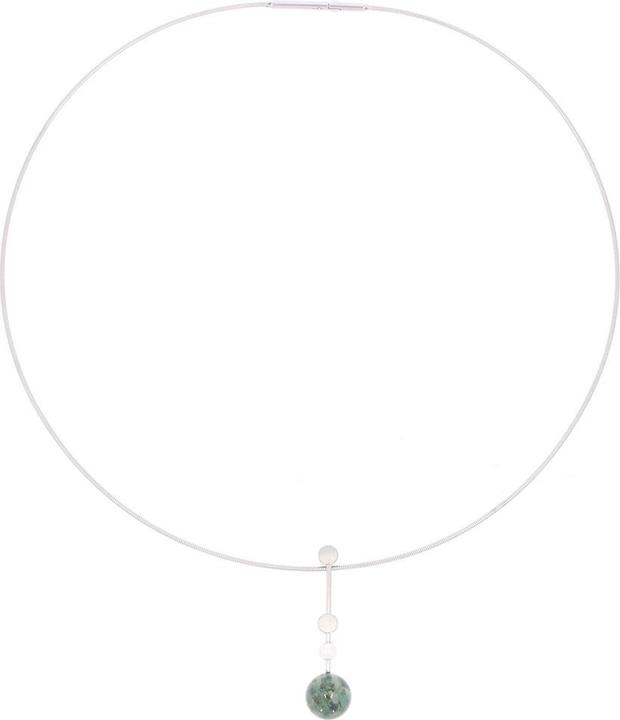 Image du produit Xen Collier Atelier avec agate mousse et perle de culture d'eau douce 45 cm (Acier inoxydable, 45 cm)