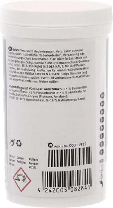 Nährwerte und Zutaten Siemens Waschmaschinenreiniger