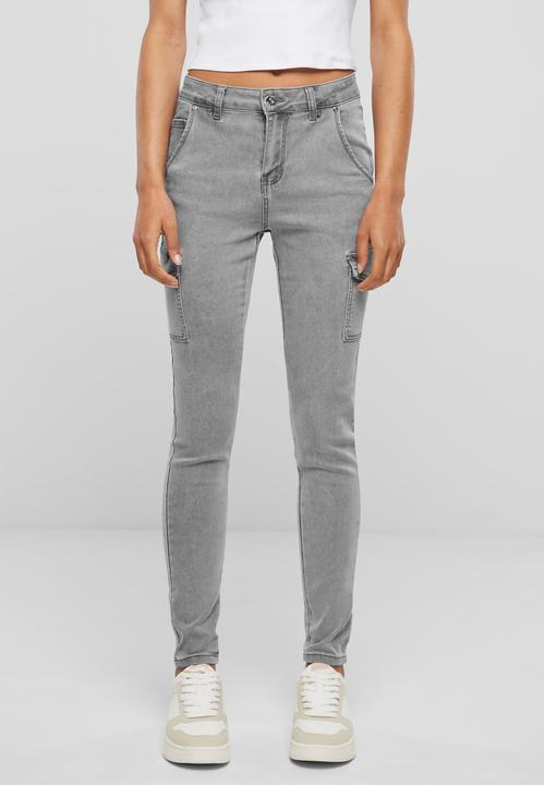 Produktbild Cloud 5ive Cloud5ive Damen High Waist Cargo Jeans Hose mit washed look (S)