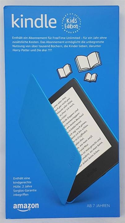 Produktbild Amazon Kindle Kids Edition without Special Offers inkl. Hülle (2019) (6", 8 GB, Schwarz, Blau)