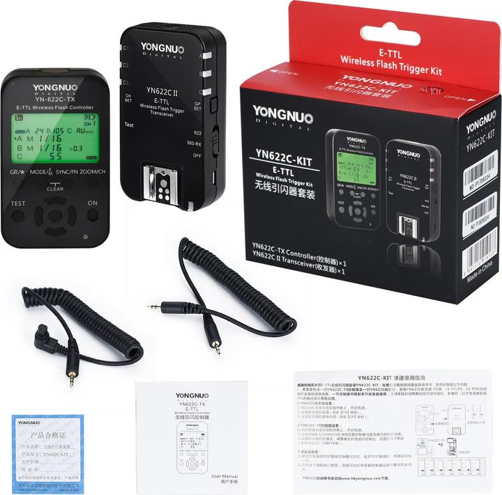Actual product image Yongnuo YN-622C-kit i-TTL wireless flash trigger kit (Flash unit battery)