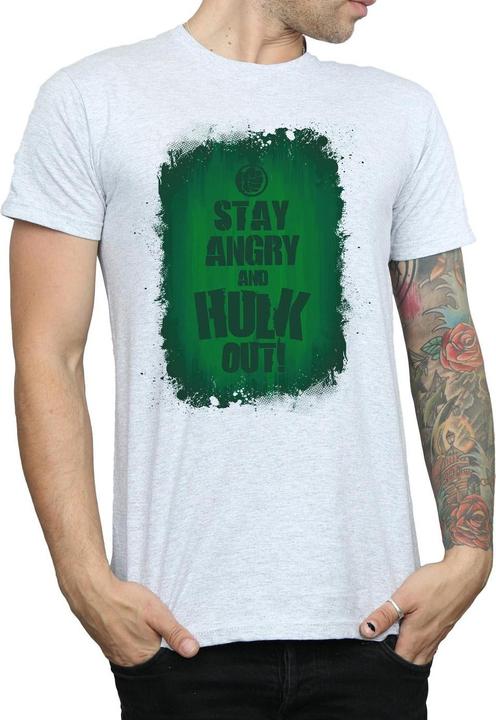 Actual product image Mens Hulk Stay Angry T-Shirt (M)