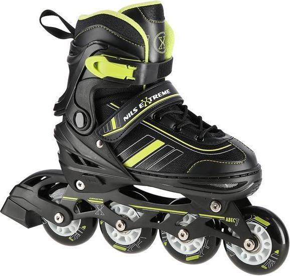 Nils EXTREME NH18191 2IN1 INLINE SKATES BLACK/LIME SIZE. M (34-38) WITH INTERCHANGEABLE HOCKEY SKATE (34, 35, 36, 37, 38)