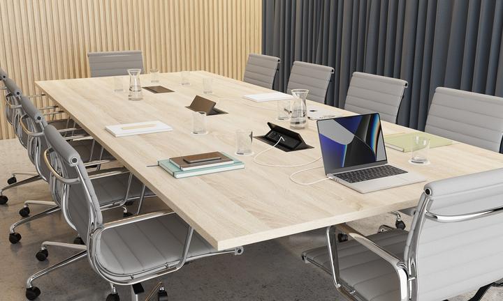Actual product image IB Connect CUBOBOX sockets. black S 3-way 1x type 13 1x USB-A/C 1x empty (1 x, Type 13, USB)