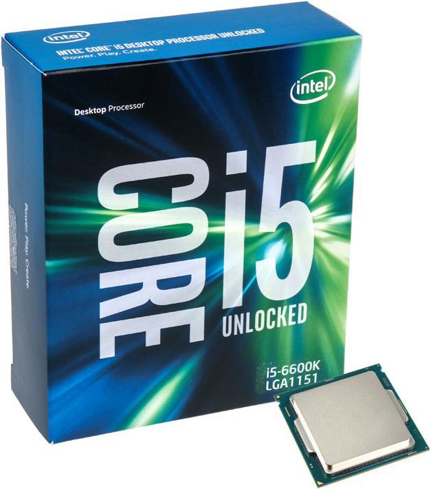 Actual product image Intel Core i5 6600K BOX (LGA 1151, 3.50 GHz, 4 -Core)