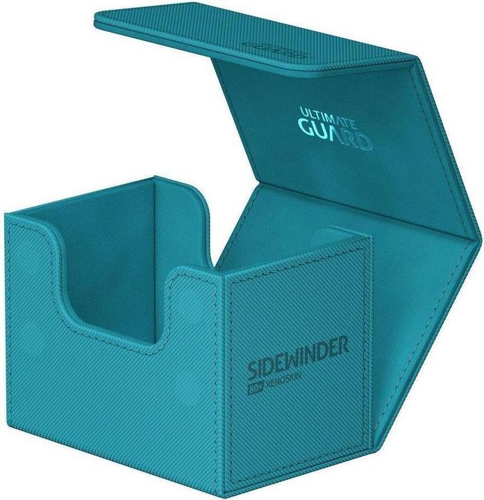 Actual product image Ultimate Guard Card Box XenoSkin Sidewinder Monocolor 80+ Petrol Blue