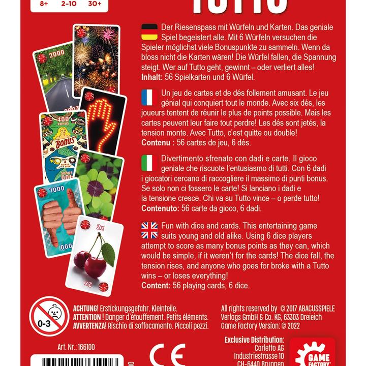 Immagine prodotto Game Factory Tutto (Tedesco, Francese, Italiano)
