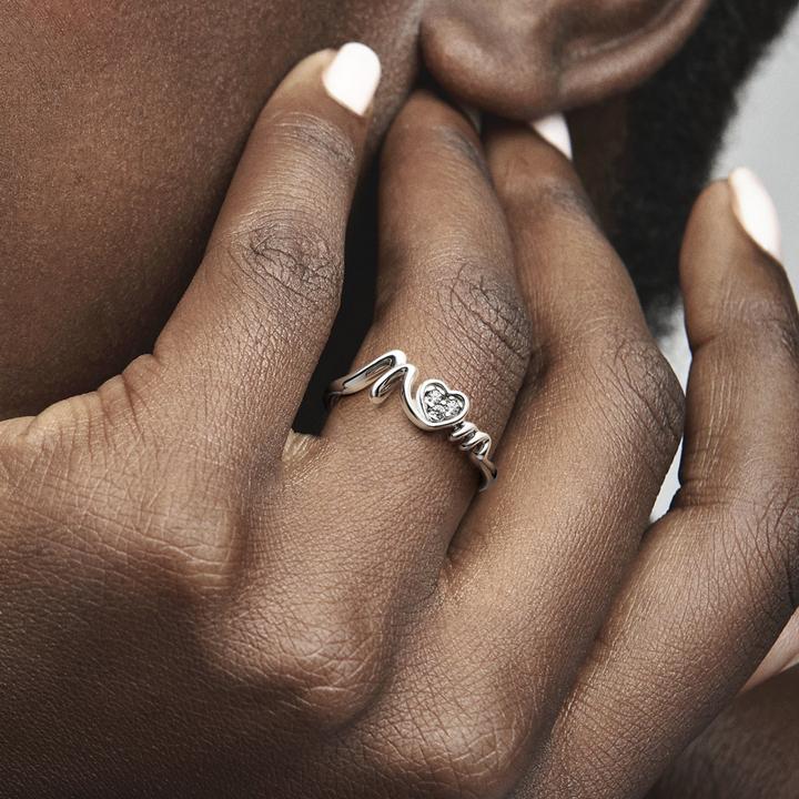 Image du produit Pandora Mum Pavé Coeur Bague (52, Argent 925)