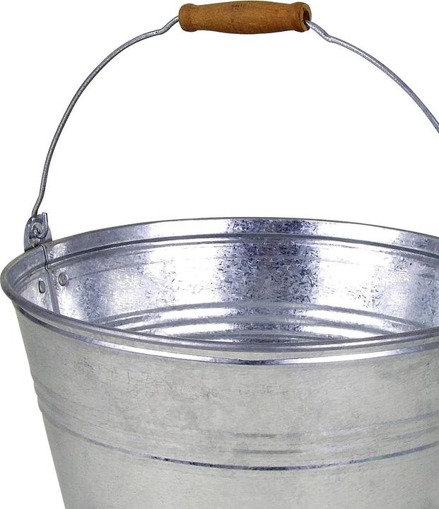 Natura Punto Zinc bucket with wooden handle